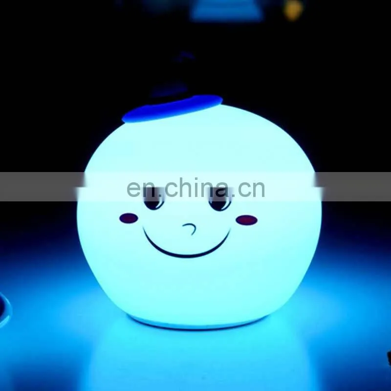 Halloween lights baby night lights for kids pumpkin lamp Jack-O-Lantern rechargeable silicone pat light