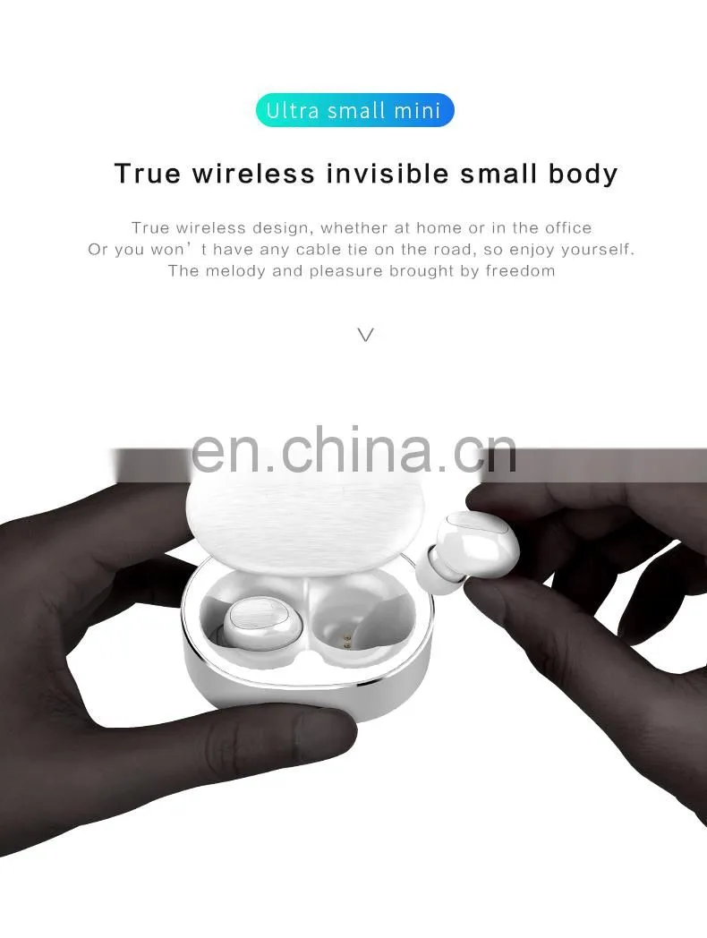 2021 hotsale Double calling True wireless stereo Mini earphones high quality noise cancelling sport headphone with logo