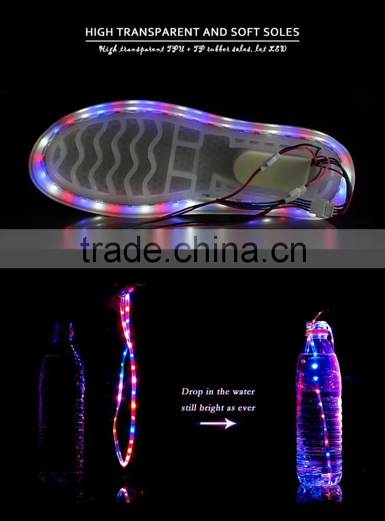 Wholesale Fashion gold/silver adults LED shoes/LED light up shoes/LED flashing sneaker/luminous LED light sport shoes