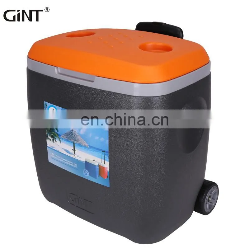 portable modern camping trolley hiking portable beer plastic vaccine cooler drinks camping cooler box with wheels