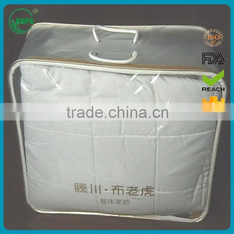 hotsale dustproof pvc transparent pillow quilt bag
