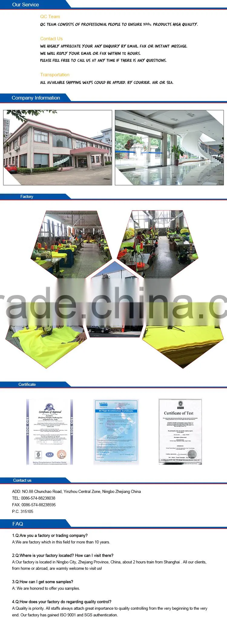 Cheap high visible road safety reflective vest RF003