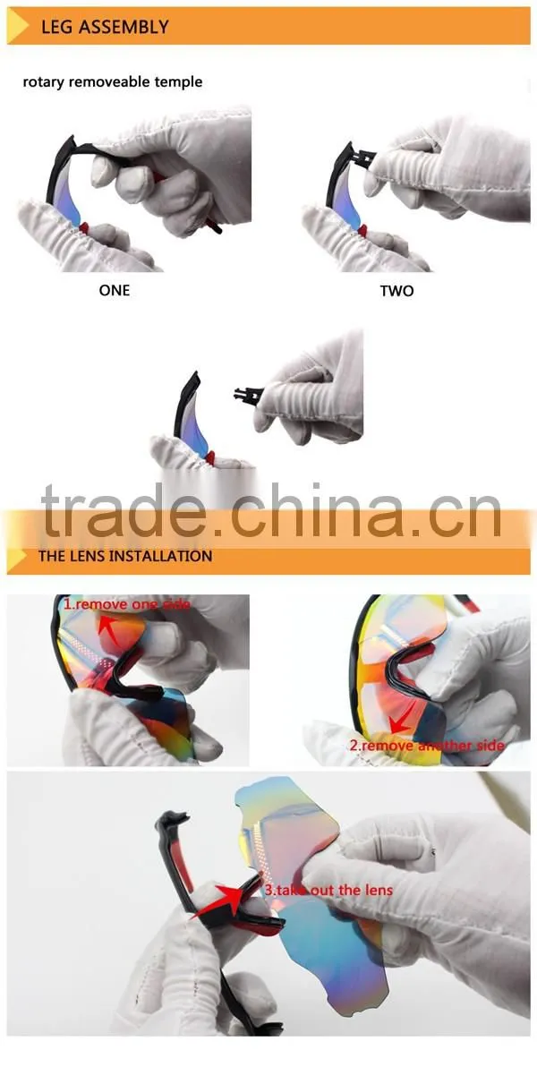 2016 new arrival removable temples pretty crystal colors ball sport sunglasses