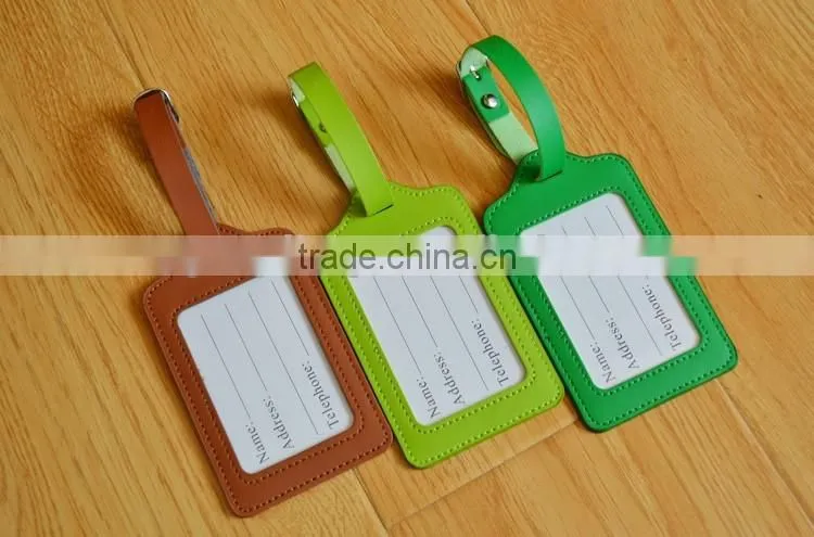 wholesale genuine leather luggage tags baggage tags colorful luggage parts