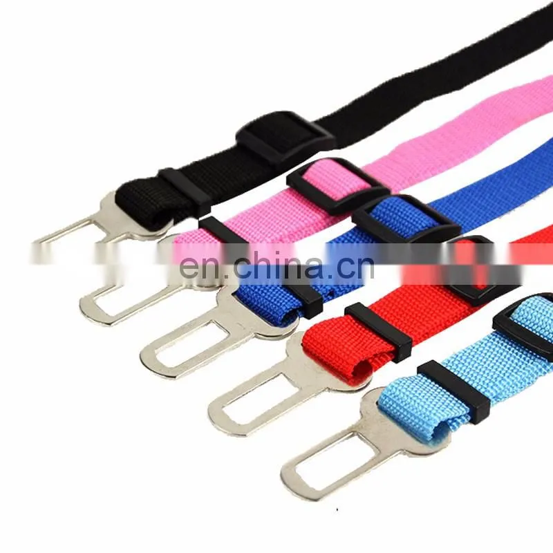Pet Dog Cat Car Seat Belt Dog Accessories Adjustable Harness Lead Leash Small Medium Travel Clip Puppy Collar Leash