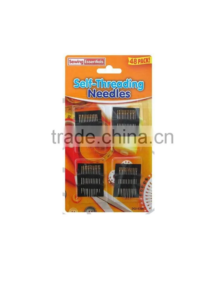 48pcs assorted self-threading needles