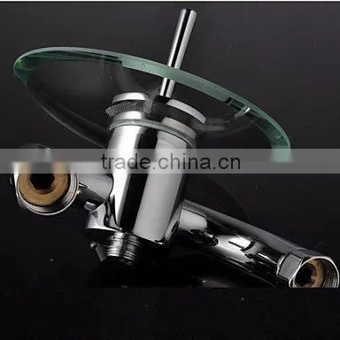 Wall Mounted Glass Waterfall Shower Faucet Bathtub Mixer Tap