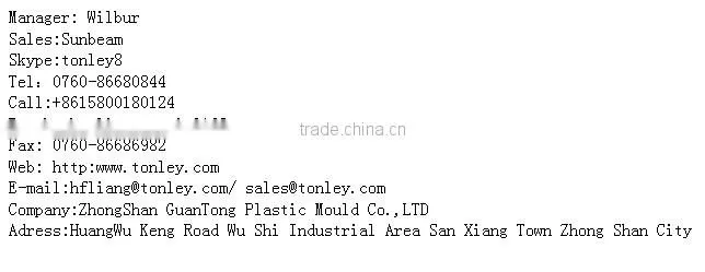 Harmless plastic kid toy mold China supplier (OEM)