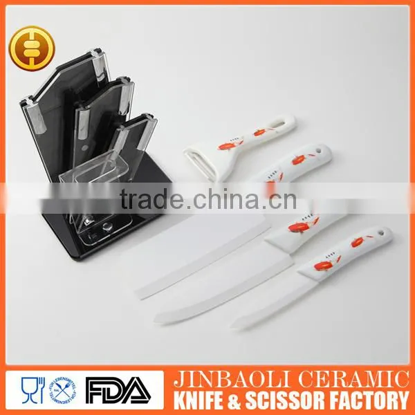 kitchen colorful handle ceramic cutlery knife set