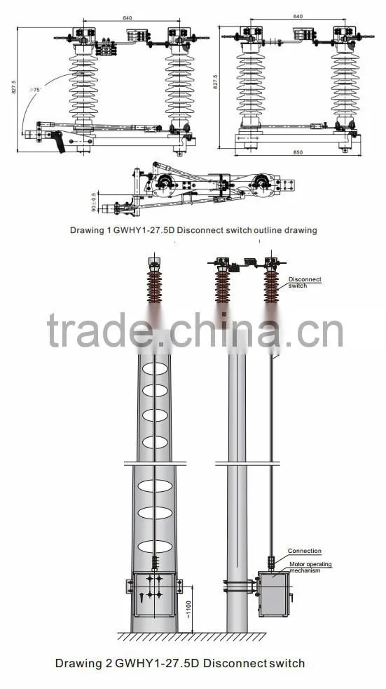 GWHY1-27.5 series Outdoor Disconnectors for railways