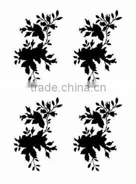 black tree leaf wall sticker transparent