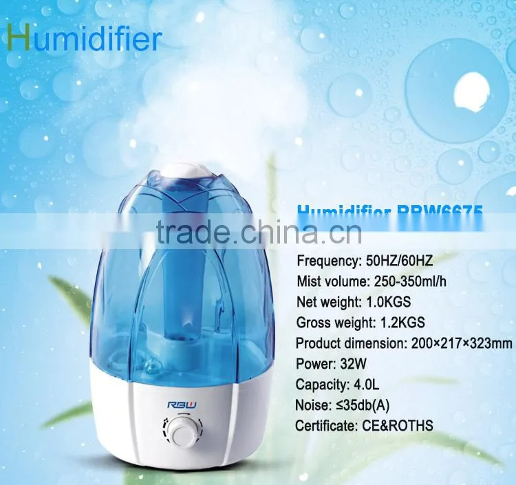 HOT Selling 4.0L Capacity Portable Ultrosonic Humidifier