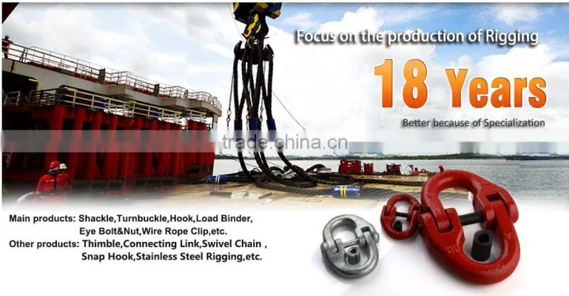 Heavy duty US type drop forged alloy steel grade 80 connector link