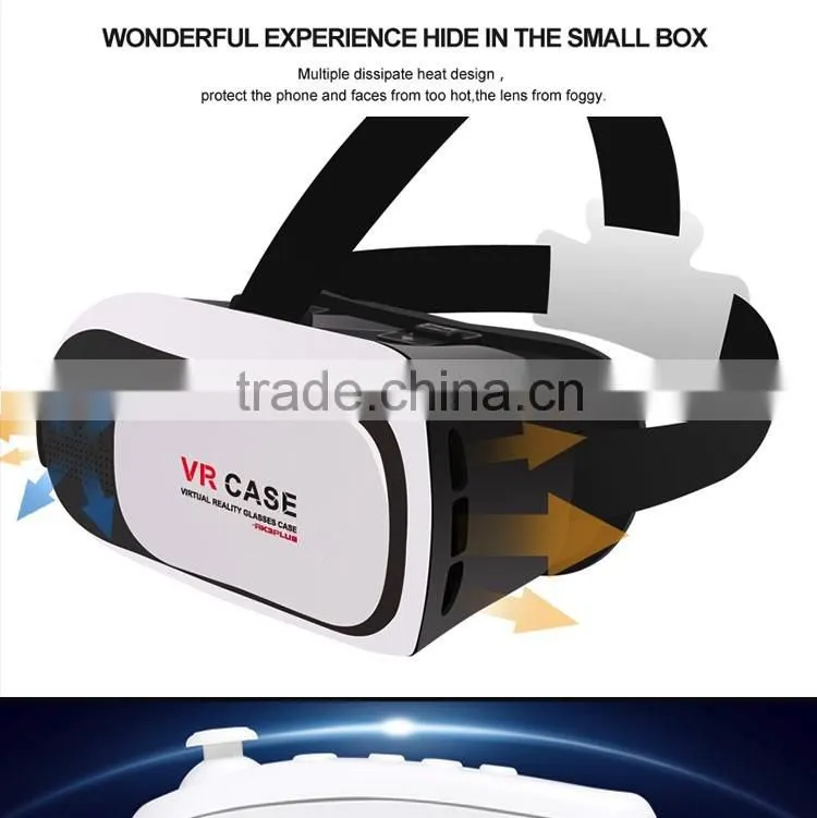 2016 new High Tech VR Shinecon 3D Virtual Reality Helmet Movies Games 3D Glasses 3D VR Box For Smartphone