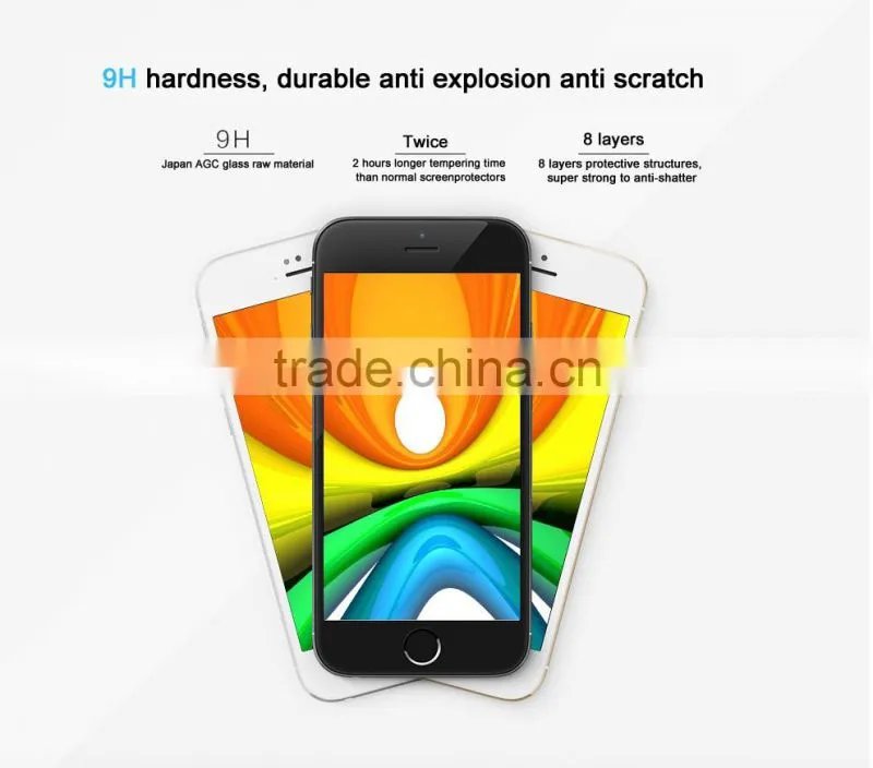 118 degree water Contact Angle for screen protector glass made in China for iphone 6/6s