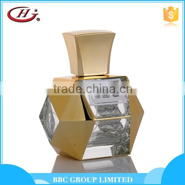BBC Metallic Series-MF004 Top quality luxury male golden glass bottles natural brand perfume
