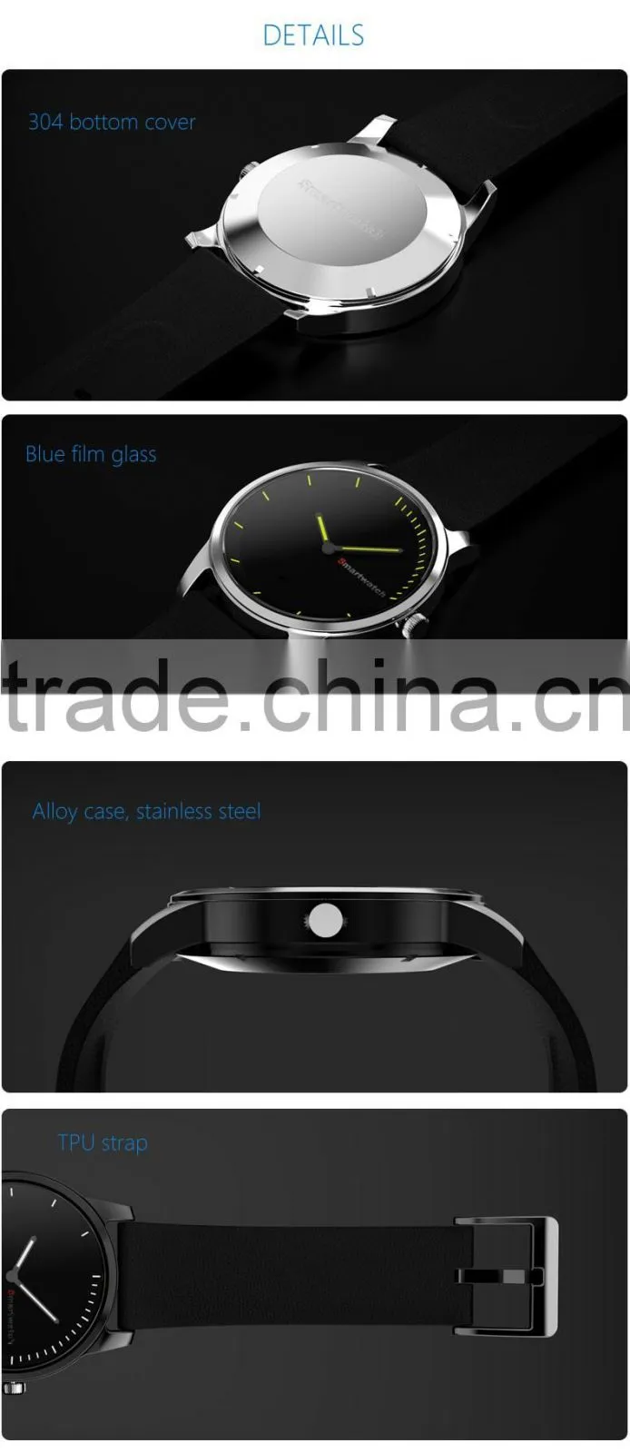 Smart sport watch with bluetooth V4.0 LTE waterproof function