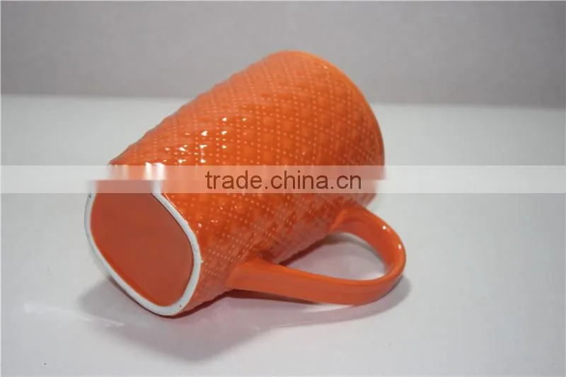 12oz glazed ceramic sublimation mug coffee cup with square bottom