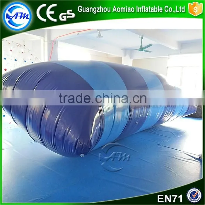 Hot sale blue and yellow lake inflatable water blob for water game