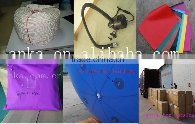 Self inflating white helium airship inflatable balloon for event