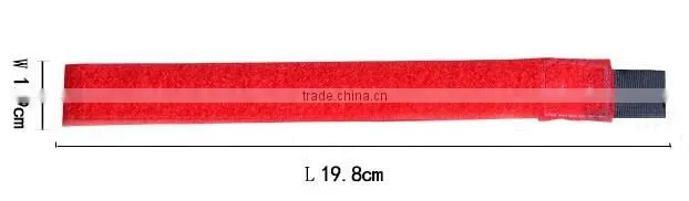 Colorful adjustable hook and loop wire cable tie with label tag