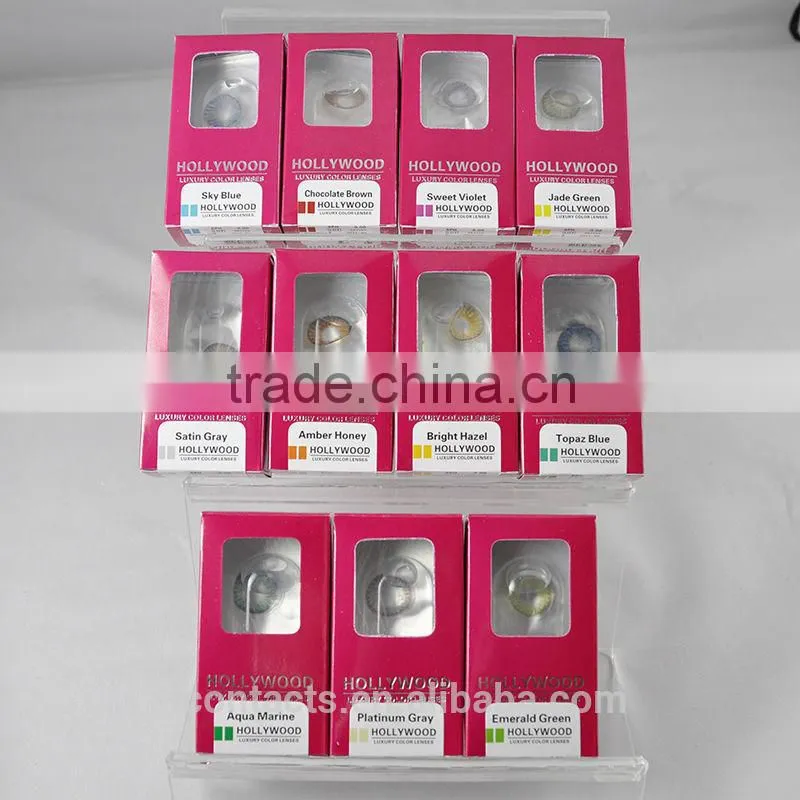 17 colors hot sale hollywood color contact lenses