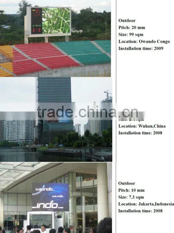 P16 P20 outdoor RGB full color mobile LED video wall for ad