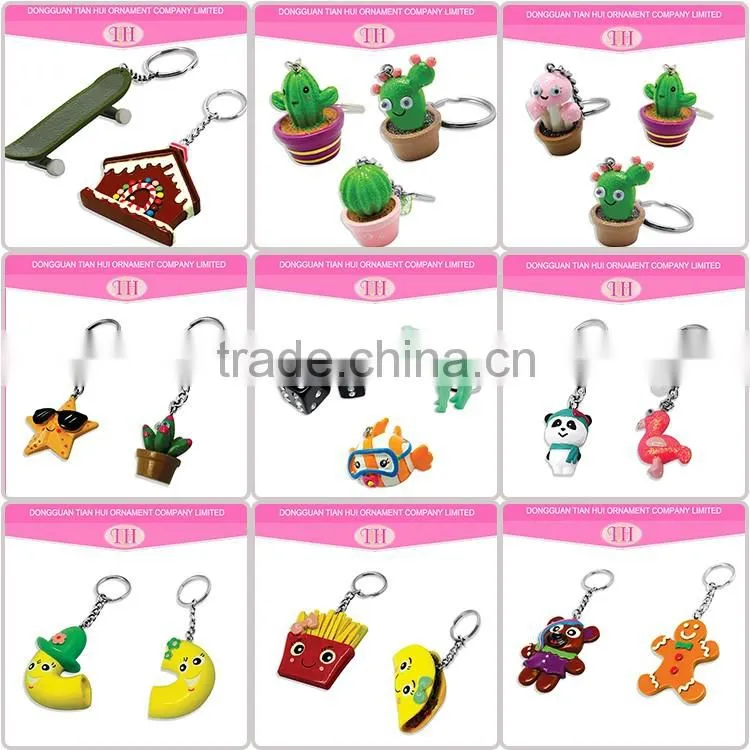Rubber resin material fish key chain,metal resin fish shaped keychain,OEM custom smart fish keychain
