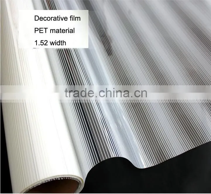 Promotional shutter gradation pattern decorative film for home,office platform glass door and window ,privacy decorative film