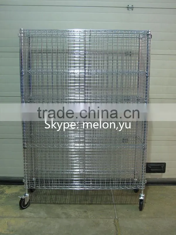 Factory Direct Sales Chrome/Stainless Steel Security Cage/Wire Shelving Cage