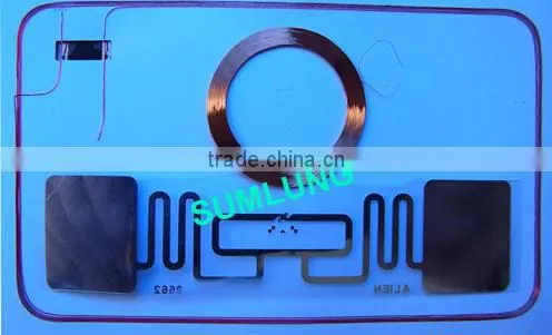 Dual Frequency UHF and HF Hybrid RFID Cards 860 - 960 MHz and 13.56 MHz writable