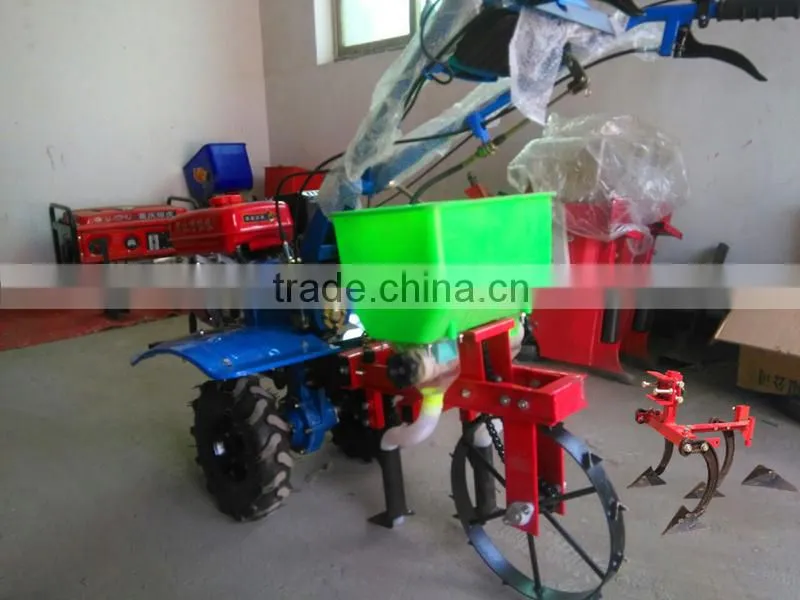 Compact small tractor power tiller with implements