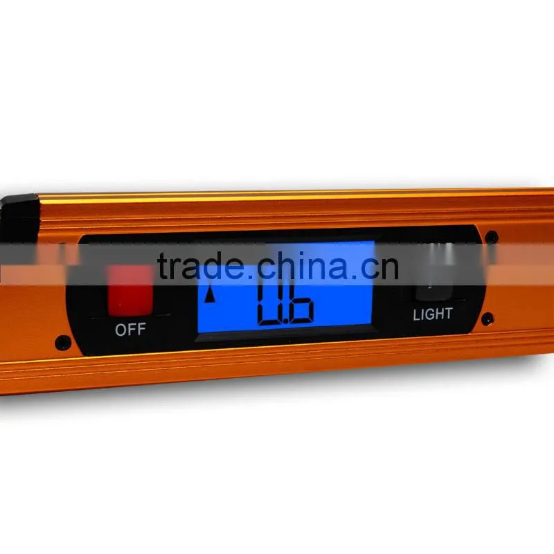 Digital Level 360 Degree Range Angle Finder Spirit Level Upright Magnets Golden Color Inclinometer