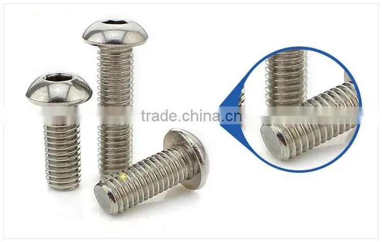 Pan Head Hex Socket Screw Stainless Steel Round Head Hex Socket