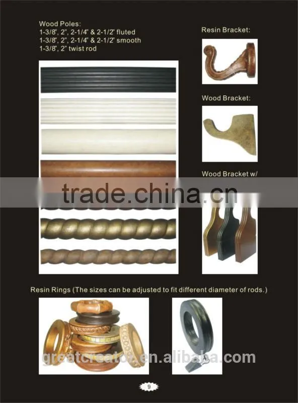 Home Decor Pineapple Large Curtain Rod Finials