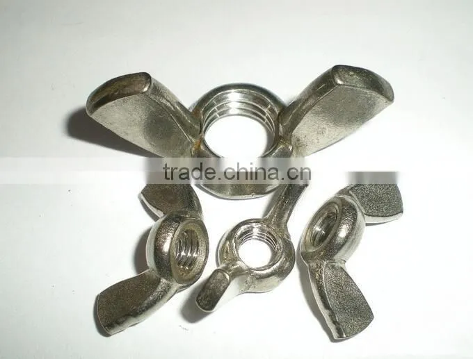Stainless Steel 18-8 Copper Brass Aluminum DIN 315 Wing Nut Bolts And Wing Nuts