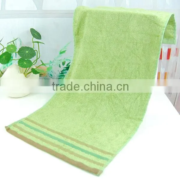 Ultra Soft Bamboo Fiber Colorful Strip Satin Hand Towel