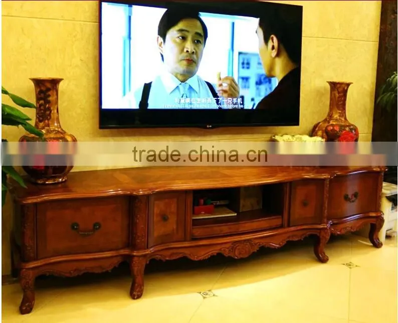Vintage style wooden flooring TV stand cabinet for storage T-216