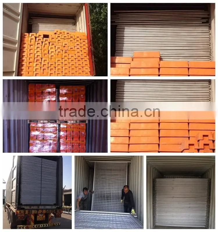 Australia standard construction hot dipped galvanized steel tube welded temp fence