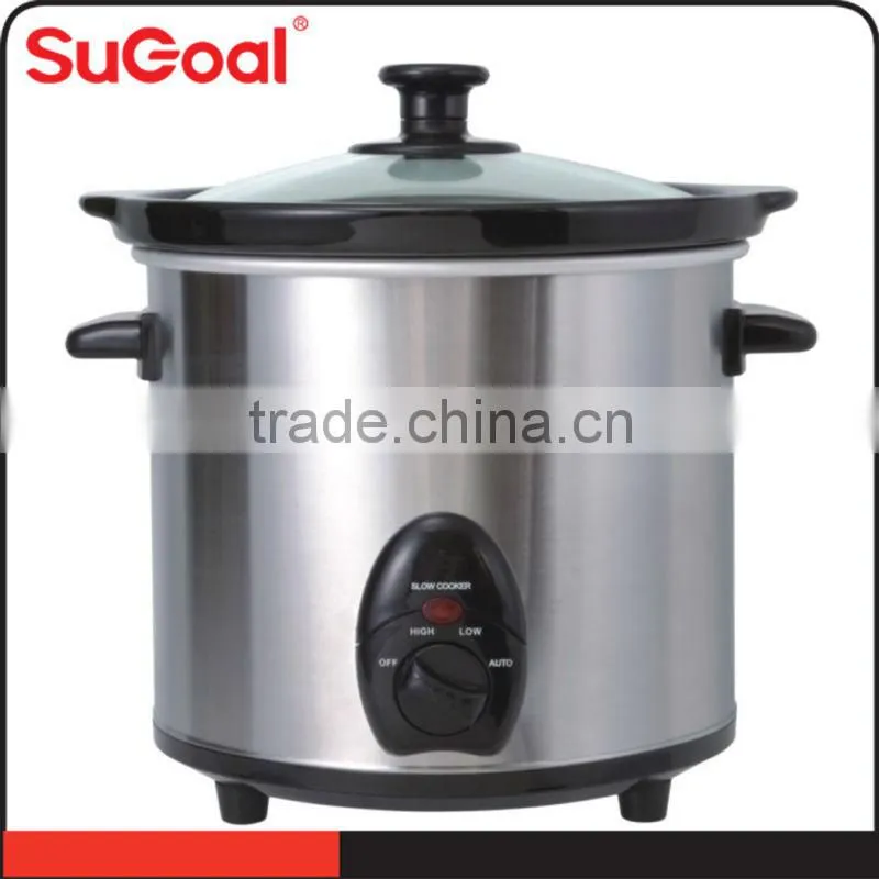 2015 SuGoal stainless steel chinese slow cooker