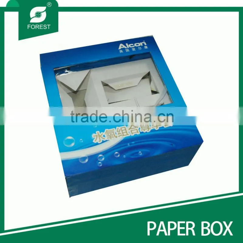 NEW DESIGN BLUE CARDBOARD CORRUGATED CARTON BOX FOR PERSONAL CARE PACKAGING WITH HANDLES