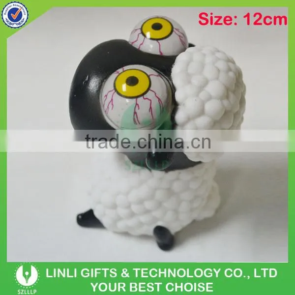 Funny soft pvc sheep pop eyes animals