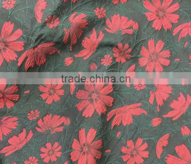 2016 fancy women dress textile polyester dobby weave stocklot fabric