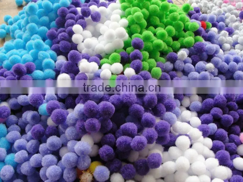 beautiful yellow pom pom with high quality low price for Christmas decorations