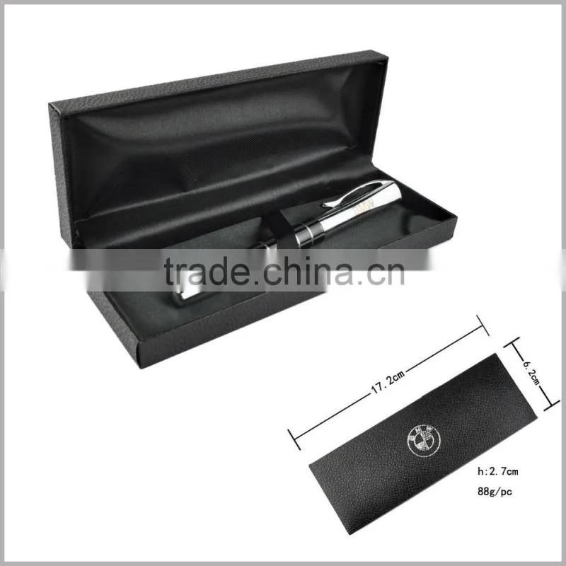 Heavy black laser engraved logo pen set box
