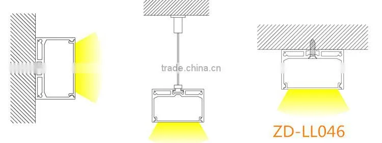Housing Aluminum LED Profile 50MM LED Strip Aluminum Channel