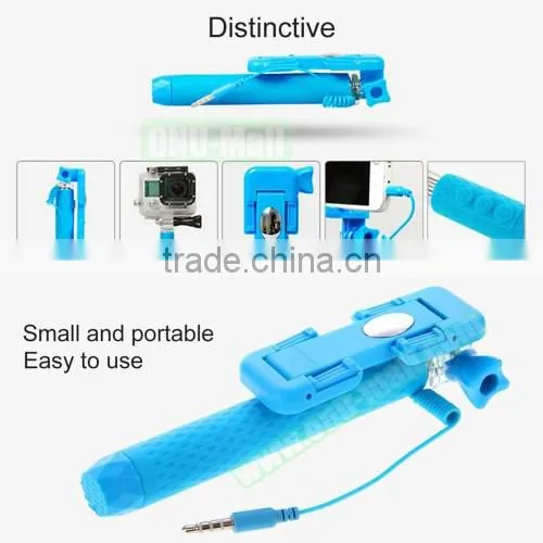 Portable Folding Extendable Selfie Stick with Sync LED Flash Light, Mini Monopod Selfie Stick for Smartphones