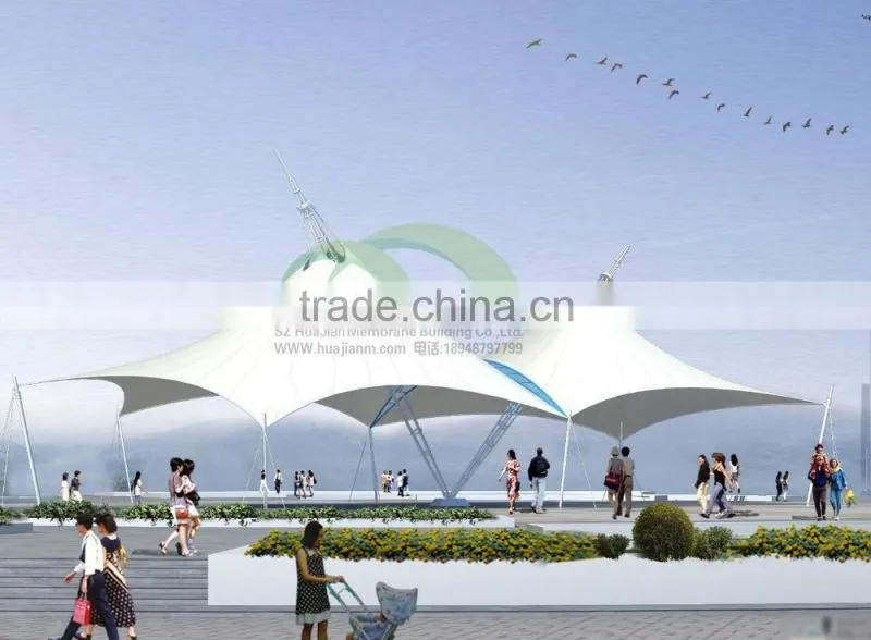 2016 New canopy Membrane Structure PTFE PVDF with 30 guaranty