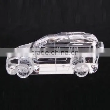 Hot sale China Regional Feature and Carved Technique 3D laser engraving model of car for crystal crafts