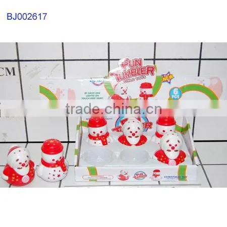 Funny Christmas toys for kids small pull toy milu deer cart with Santa
